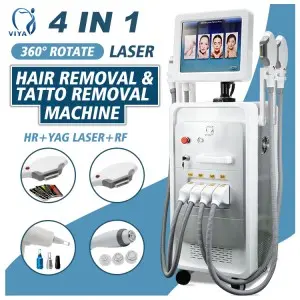 360° Rotate 4 in 1 diode laser hair removal & tattoo removal machine