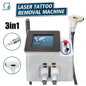 Portable 3 in 1 Laser tattoo&hair removal beauty machine