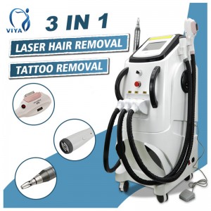 3 in 1 OPT new laser hair removal laser diode laser hair removal machine permanent tattoo removal machine